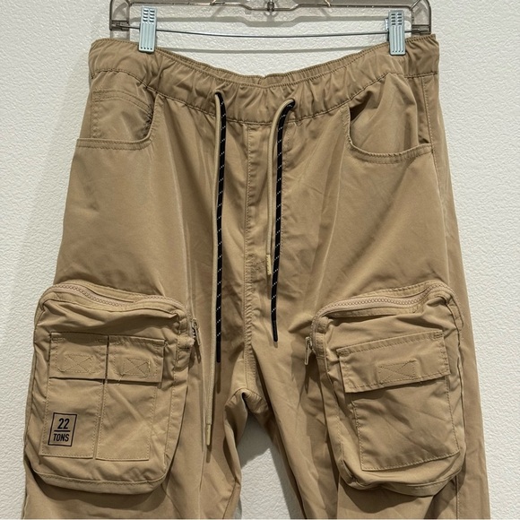 Smoke Rise Printed Nylon Utility Pants Khaki Size L Gorpcore Streetwear Cargo - Picture 5 of 11